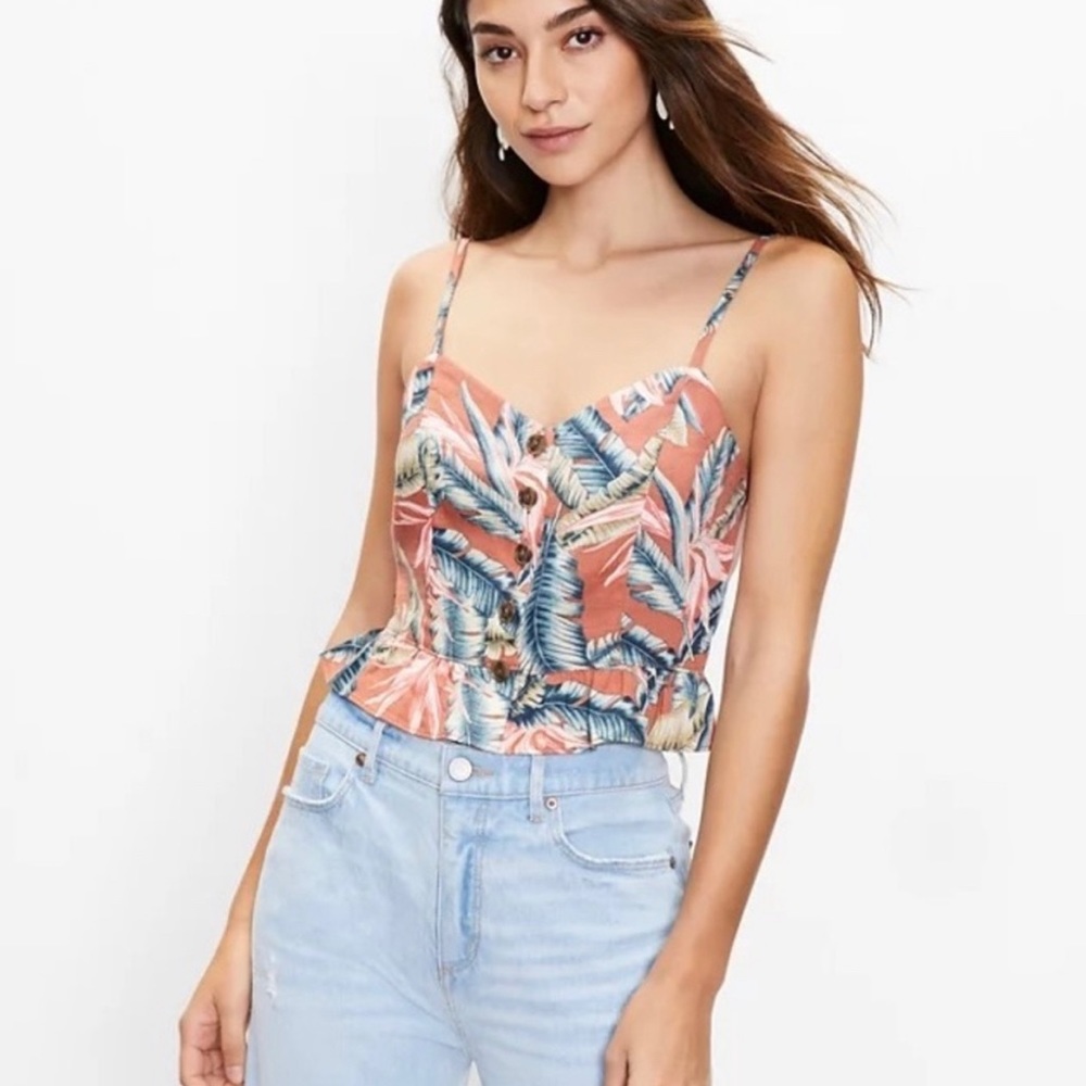 Loft Paradise Button Peplum Cami